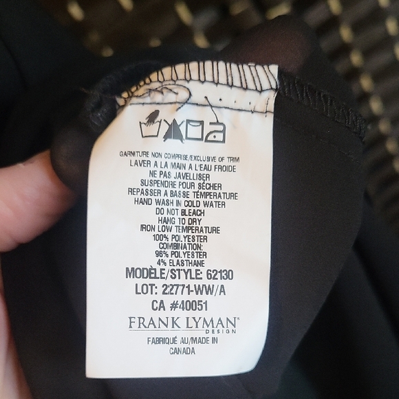 Frank Lyman Design Black High Low Dress - Picture 8 of 8